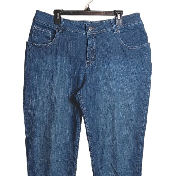 Lee Riders Relaxed Fit Jeans Womens 16W Medium Wash High Rise Straight Leg Denim - Picture 2 of 4